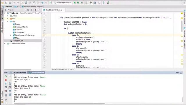Scanner, DataOutputStream, BufferedInputStream, FileOutputStream, LinkedList смотреть онлайн