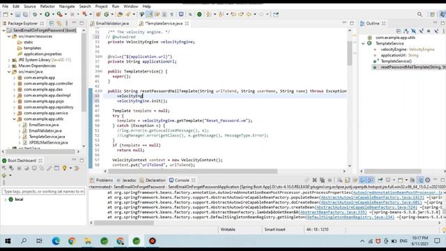 #ERROR :No qualifying bean of type 'org.apache.velocity.app.VelocityEngine' available смотреть онлайн