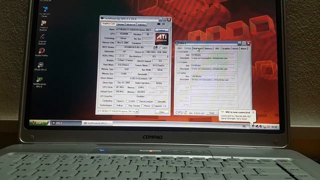 Compaq Presario V5000 Specs With CPU-Z (Windows XP)