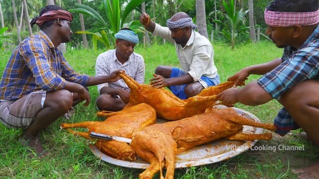 INSIDE MUTTON BIRYANI | Full Goat Mutton Cooking with Stuffed Biryani | Mutton Inside Biryani Recip смотреть онлайн