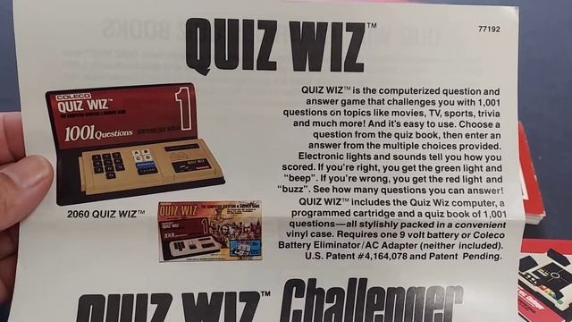 Vintage Coleco Quiz Wiz Game ThrowBack Game смотреть онлайн