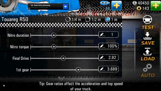 Drag Racing 4x4 VW Touareg R50 Win Career Level 4 London