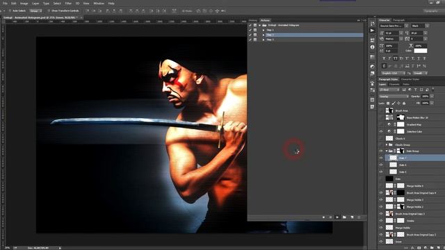 How to create gif animated hologram Photoshop action смотреть онлайн