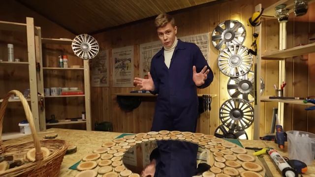 Рама для зеркала из деревянных спилов | DIY | Своими руками смотреть онлайн