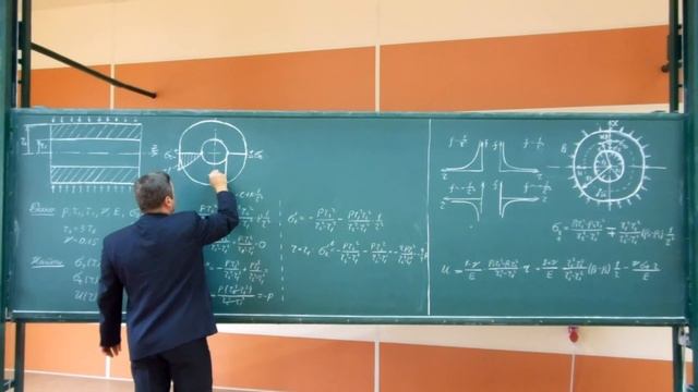 Сопротивление материалов. U-04 (задача Ляме, труба нагружена внешним давлением) смотреть онлайн