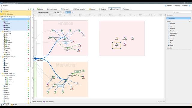 Работа с картой сети в Total Network Inventory - руководство пользователя смотреть онлайн