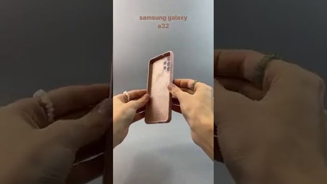 Чехол бампер Silicone Case для Samsung Galaxy A32 (пудровый) смотреть онлайн