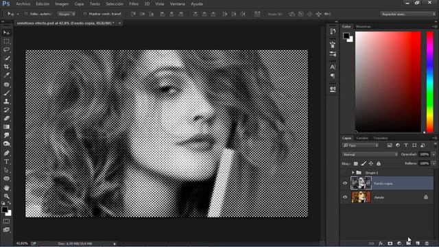 Photoshop CC/CS6 Efecto de Semitono de Color смотреть онлайн
