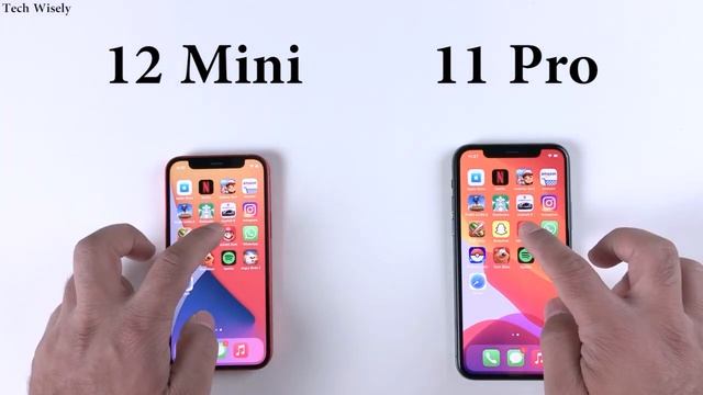 iPhone 12 Mini vs iPhone 11 Pro : Speed Test + Size Comparison + Ram Management смотреть онлайн