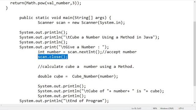 Cube a Number Using a Method in Java смотреть онлайн