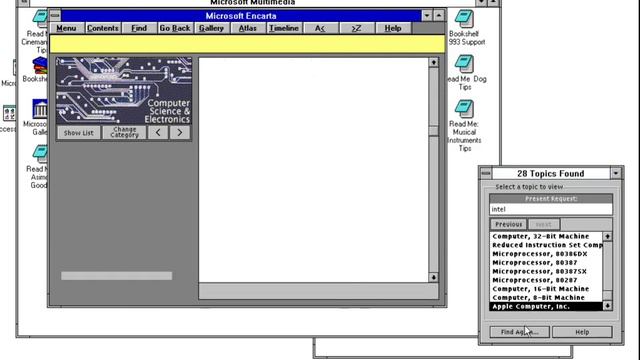 Энциклопедия Microsoft Encarta 1993 года выпуска смотреть онлайн