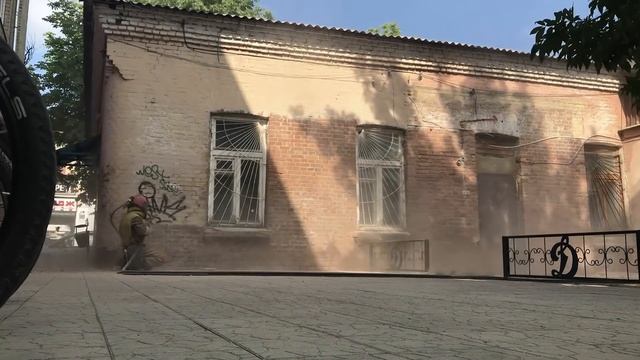 Пескоструйная обработка стены из кирпича. смотреть онлайн