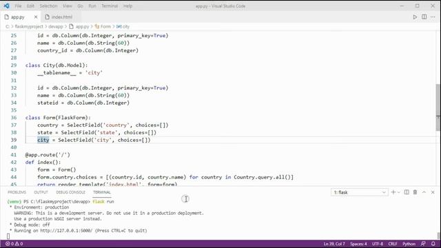 Python Flask PostgreSQL Dynamic Select Box with Flask-WTF, javascript and SQLAlchemy смотреть онлайн