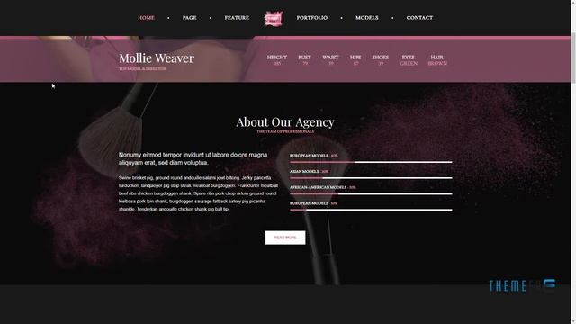Burnley - Modelling Agency and Portfolio WordPress Theme Ari A смотреть онлайн