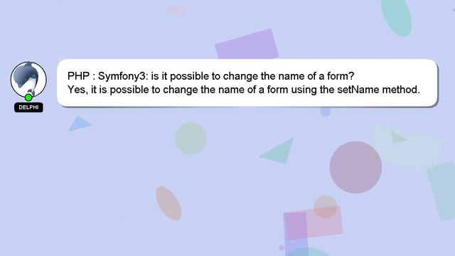 PHP : Symfony3: is it possible to change the name of a form? смотреть онлайн