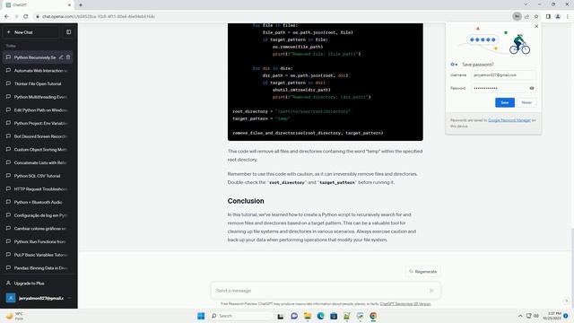 Recursively need to search and remove using python смотреть онлайн