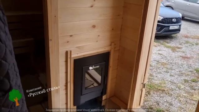 Видеообзор бани Дубрава 2,2 на 5 м, на 2 отделения с боковым входом смотреть онлайн