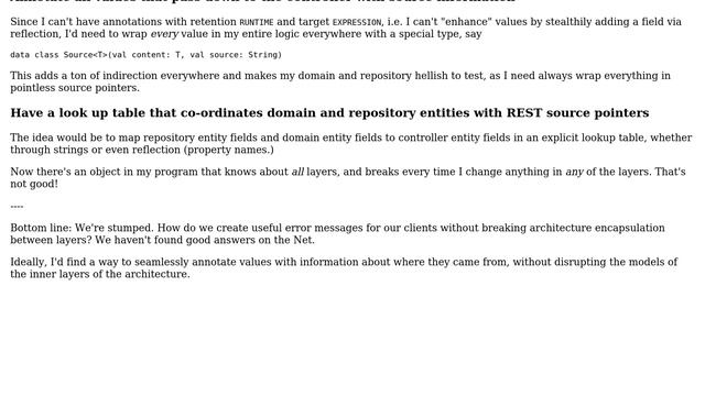 How to create useful error messages in a JSON REST API without leaking implementation details... смотреть онлайн