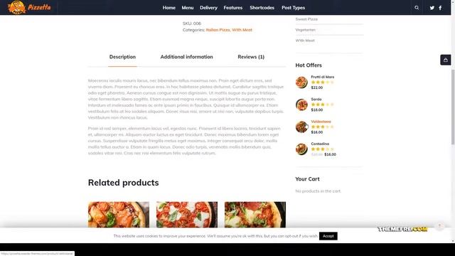 Pizzetta - Pizza Cafe and Restaurant WordPress Theme restaurant pizza WordPress Theme Yoshitaka смотреть онлайн