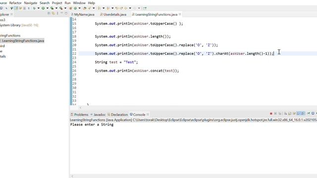 April2021QA Java Class3 src stringFunctions LearningStringFunctions java Eclipse IDE 2021 07 09 смотреть онлайн