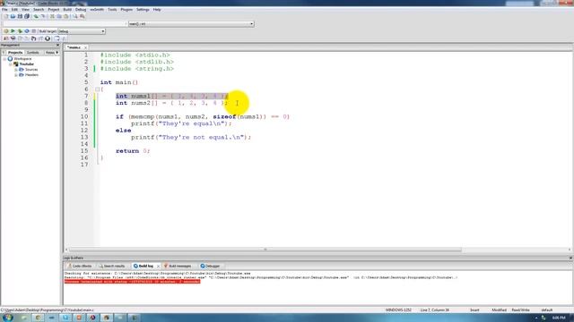 C Programming Tutorial 66, Memory Functions pt.4 memcmp смотреть онлайн