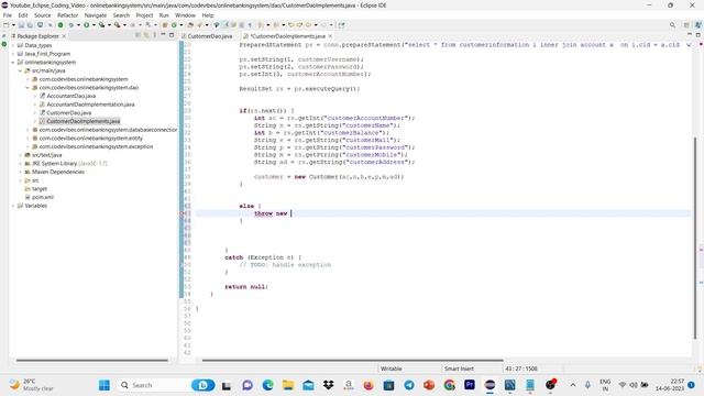 Online Banking System Part 8 Console Based Project in Java || CUSTOMER LOGIN смотреть онлайн