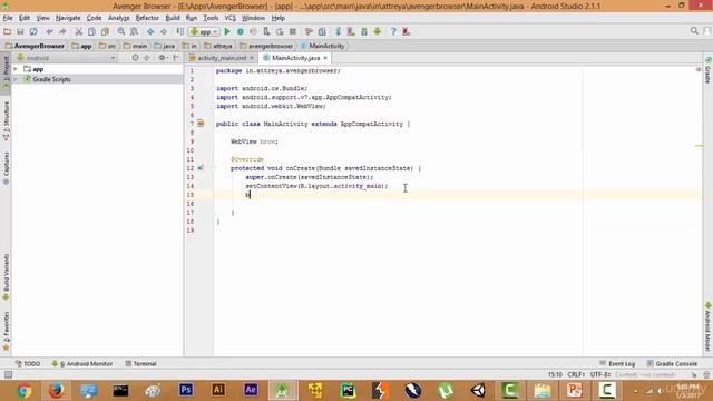 9 Webview and Uses Permissions Java- Making the web browser смотреть онлайн