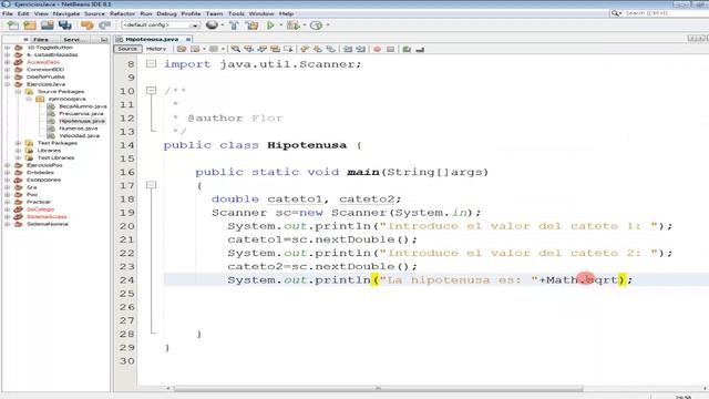 Ejercicio #45 Java.- Calcular la hipotenusa de un triángulo, al introducir el valor de los catetos. смотреть онлайн