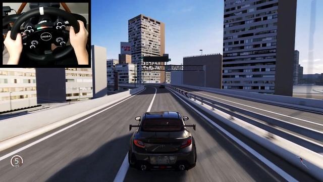 600HP Turbo-charged Toyota GR86 shooting flames in traffic - Assetto Corsa | SOL | PURE | Moza R9 смотреть онлайн