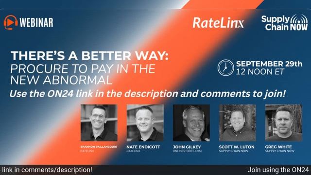 Webinar: Procure to Pay in the New Abnormal - Use ON24 Link to join! смотреть онлайн