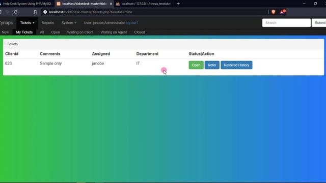 Help Desk System using PHP/MySQLi Demo смотреть онлайн