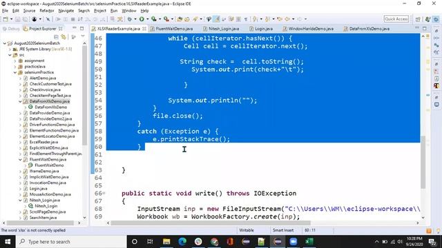 Chapter 16 : Read data from excel sheet using Apache POI смотреть онлайн