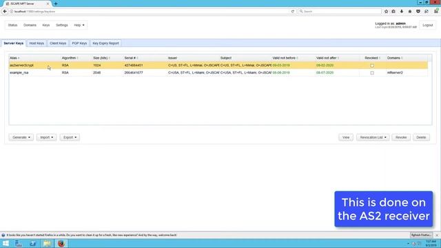 Applying AS2 Encryption Using JSCAPE MFT Server 11.2 смотреть онлайн