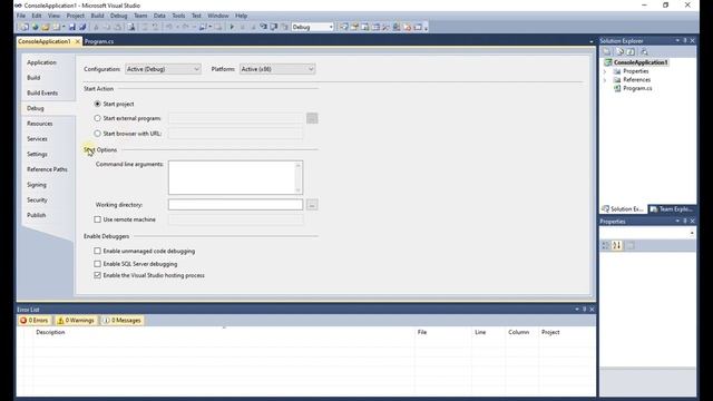 Visual Studio 2010 Assign Command Line Arguments смотреть онлайн