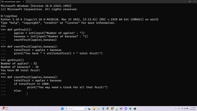 Intro to Python Interpreter: IF Then Else Statements within Functions 7/12 смотреть онлайн