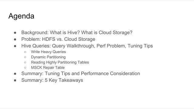 Hive on Cloud Best Practices Performance Tuning смотреть онлайн