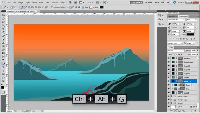 Photoshop Tutorial - How to draw art with the Pen tool смотреть онлайн
