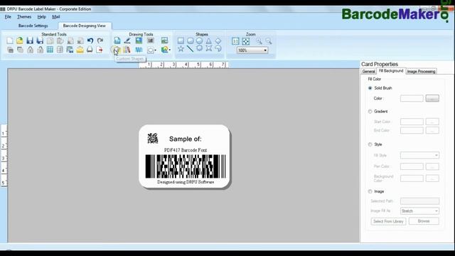 Print PDF417 Barcode labels using DRPU Barcode Label Maker Software смотреть онлайн