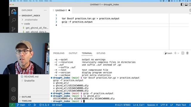 Using a pipe at the command line with bash, tar, gzip, and more! (CC251) смотреть онлайн