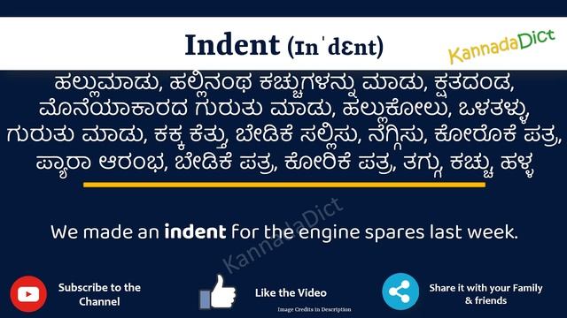 Indent Meaning in Kannada | Indent in Kannada | Indent in Kannada Dictionary | смотреть онлайн