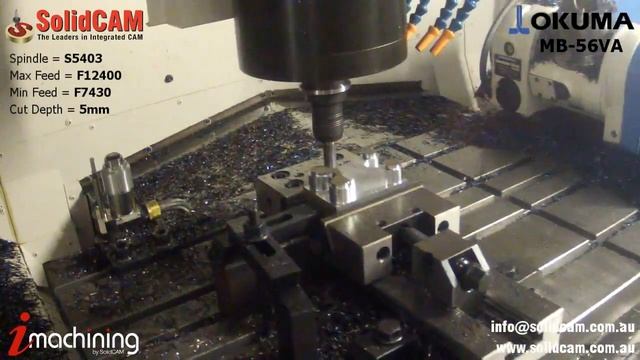 Испытание SolidCAM Imachining на станке Okuma MB-56VA