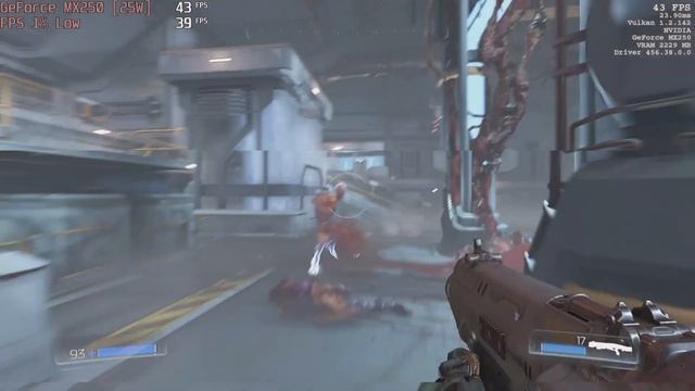 ? NVIDIA GeForce MX250 (25W) - DOOM gameplay benchmarks (1080p) смотреть онлайн