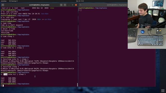 time vs. /bin/time (beginner - intermediate) anthony explains #388 смотреть онлайн