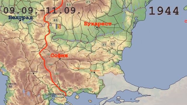 Великая Отечественная, 1944-45 гг. на карте смотреть онлайн