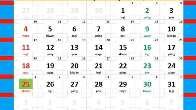 Kalender Tahun 2021. 2022. 2023. 2024 Lengkap Dengan Weton - Pasaran - Kalender Jawa - Hijriah