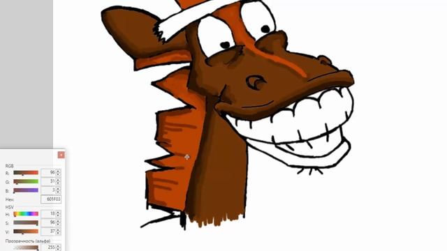 Конь Юлий нарисованный на графическом планшете! смотреть онлайн