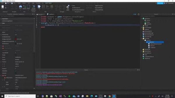 ROBLOX Studio Reset Button Script Tutorial #Roblox #Scripting  #RobloxStudio