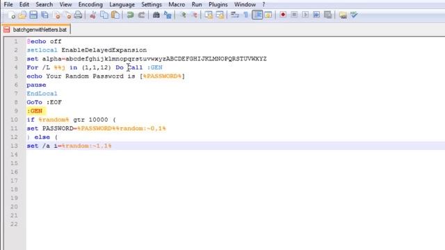 Batch Tutorial: Making A Random Password Generator With Letters смотреть онлайн