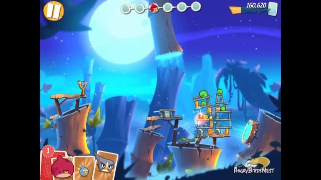 Angry Birds 2 Level 125 Bamboo Forest Greasy Swamp 3 Star Walkthrough смотреть онлайн
