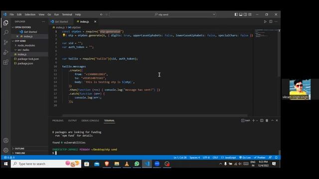 send otp using node js live zoom class recording #nodejs #javascript #codewithvikram смотреть онлайн